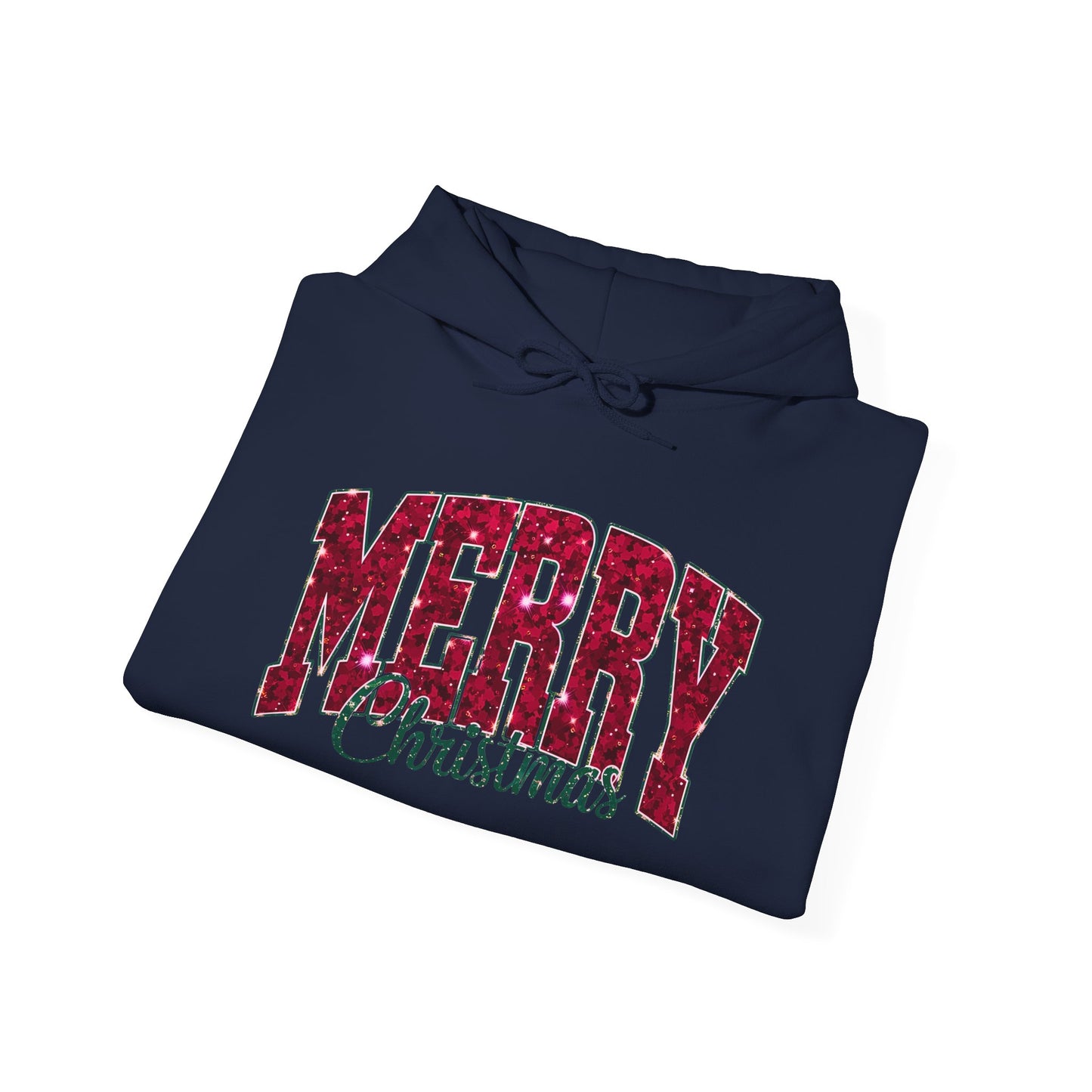 Merry Christmas Plaid Hoodie — Cozy Holiday Sweatshirt