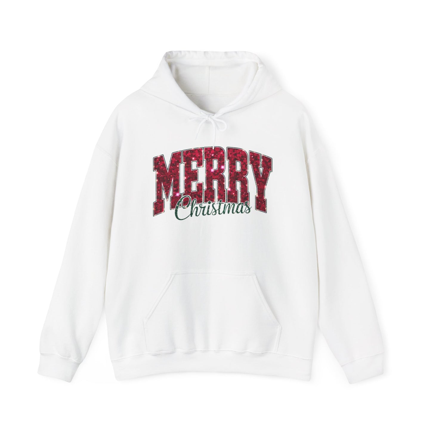 Merry Christmas Plaid Hoodie — Cozy Holiday Sweatshirt