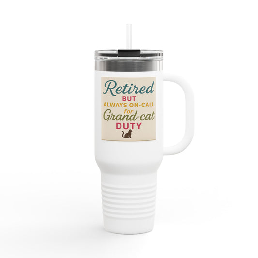 Retired Grand-Cat Duty Insulated Travel Mug