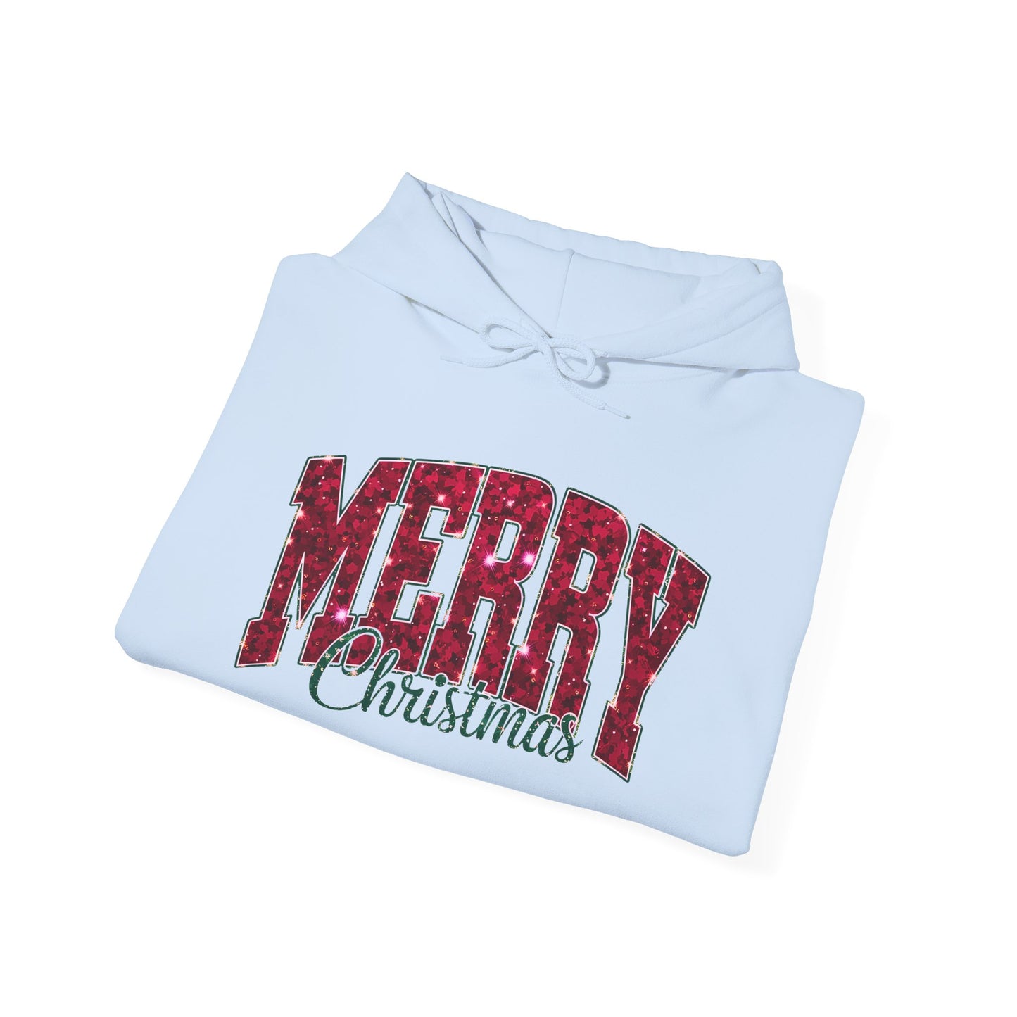 Merry Christmas Plaid Hoodie — Cozy Holiday Sweatshirt