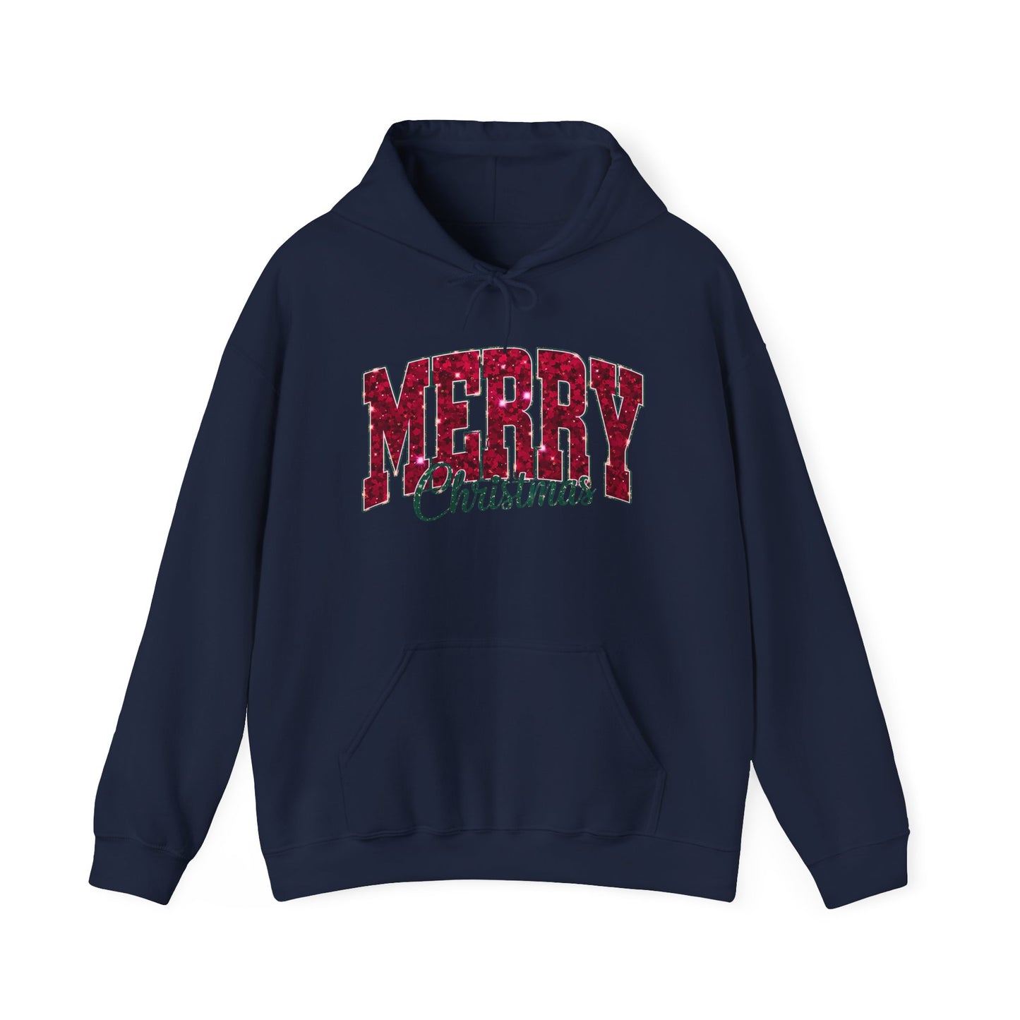 Merry Christmas Plaid Hoodie — Cozy Holiday Sweatshirt