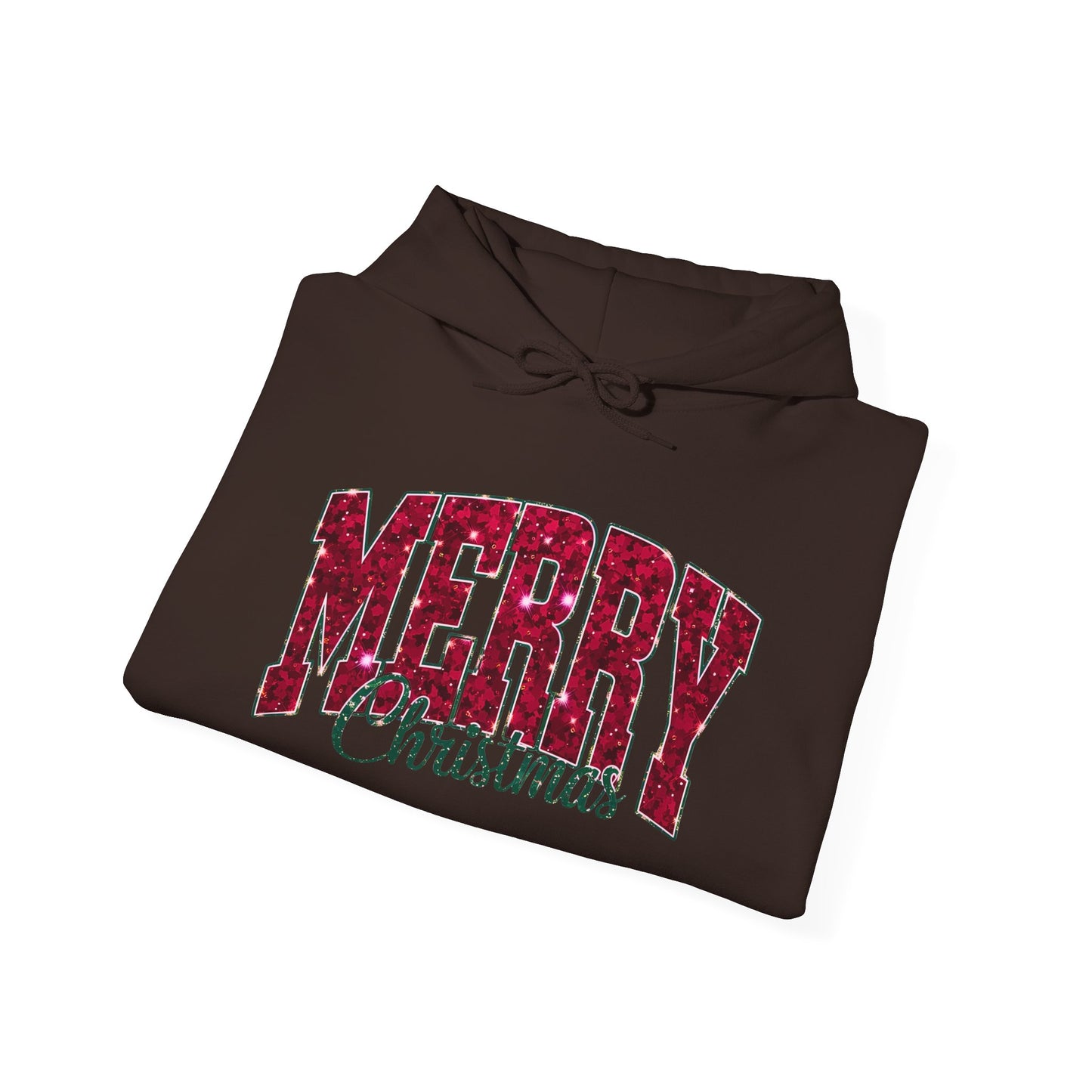 Merry Christmas Plaid Hoodie — Cozy Holiday Sweatshirt