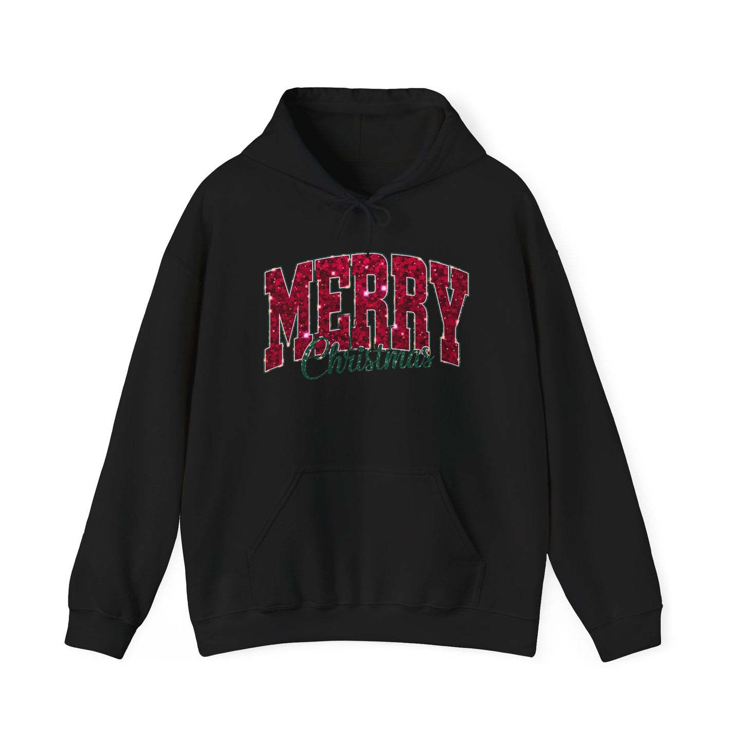 Merry Christmas Plaid Hoodie — Cozy Holiday Sweatshirt