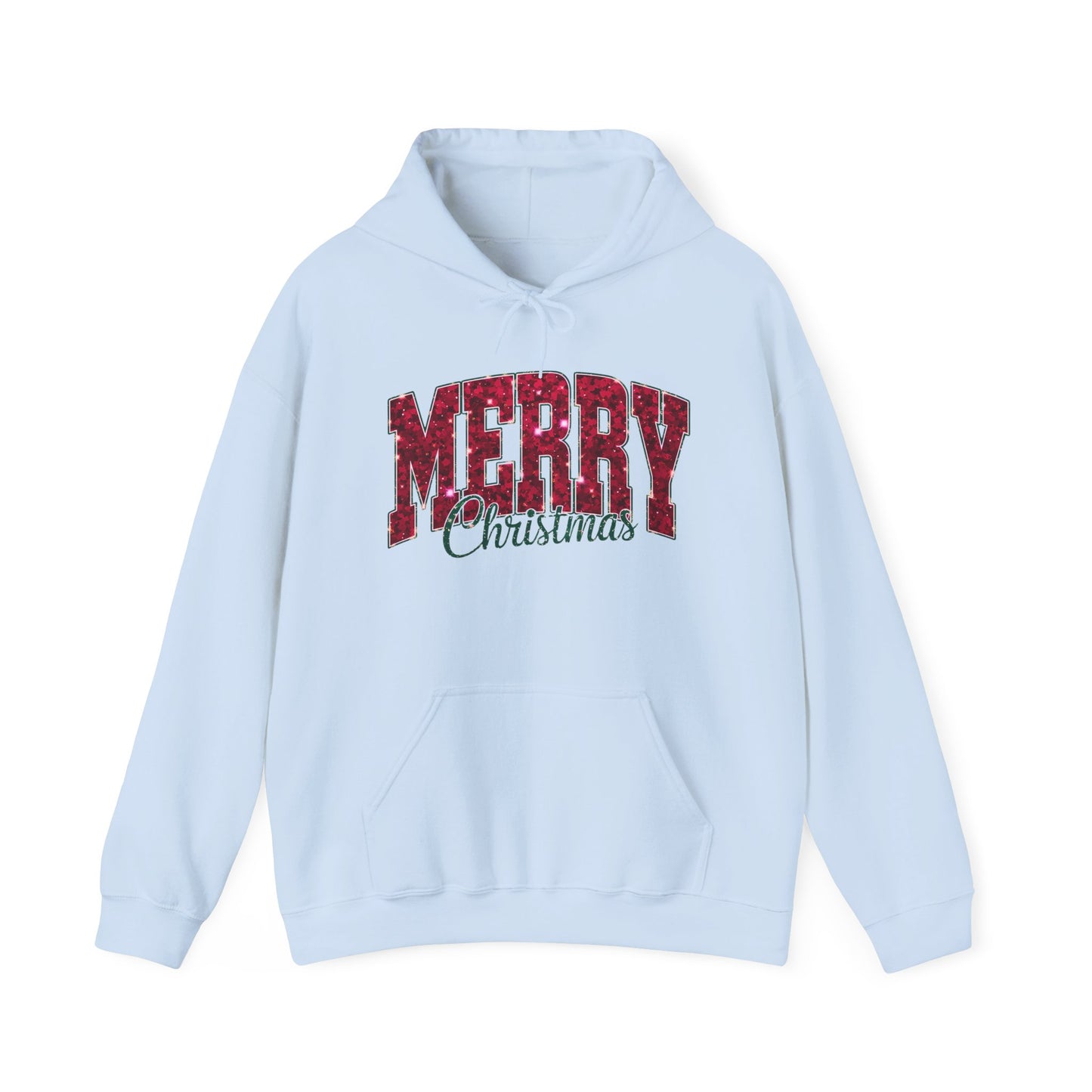 Merry Christmas Plaid Hoodie — Cozy Holiday Sweatshirt