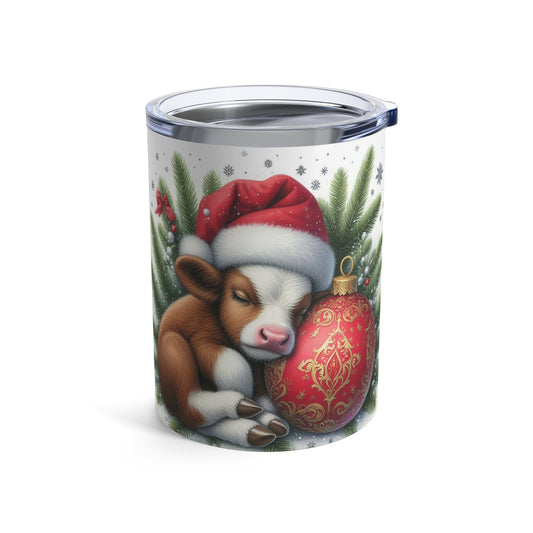 Christmas Bear 10oz Tumbler — Festive Holiday Ornament Travel Cup
