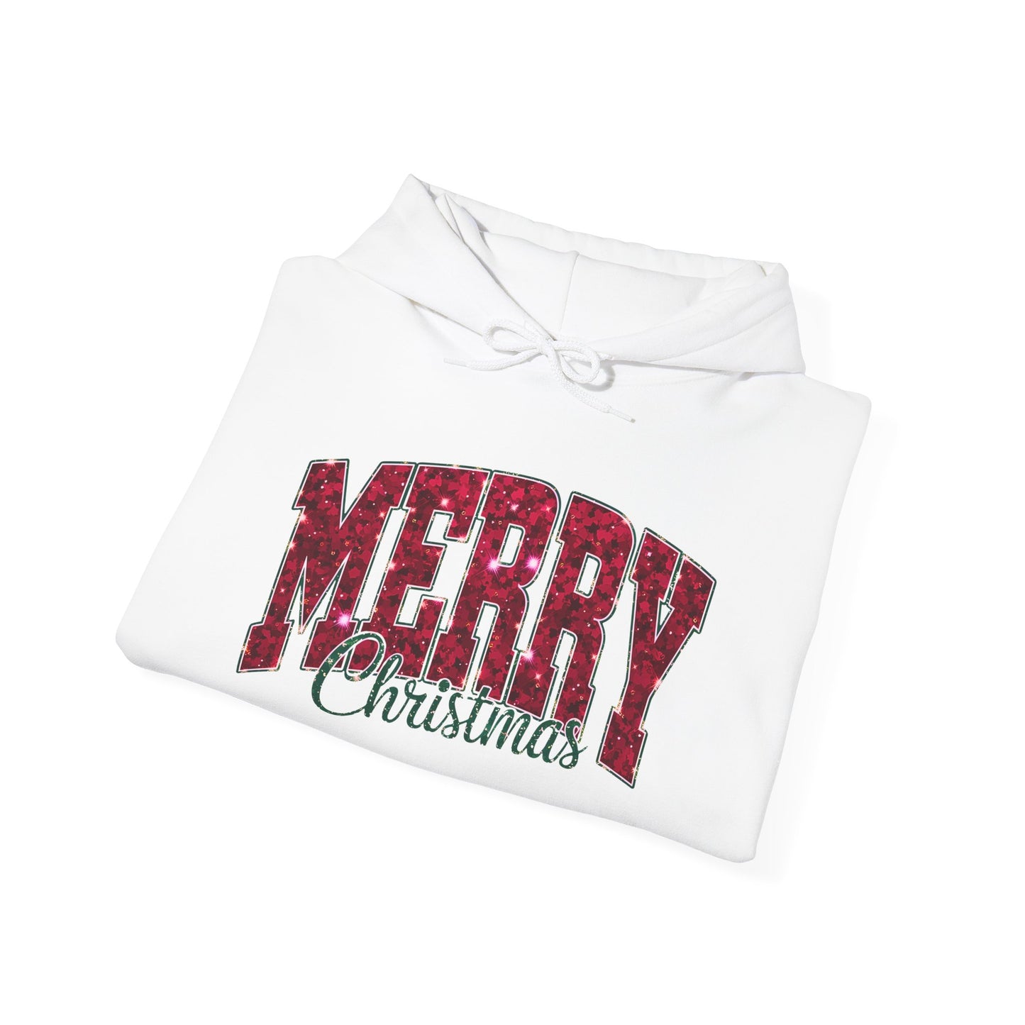 Merry Christmas Plaid Hoodie — Cozy Holiday Sweatshirt
