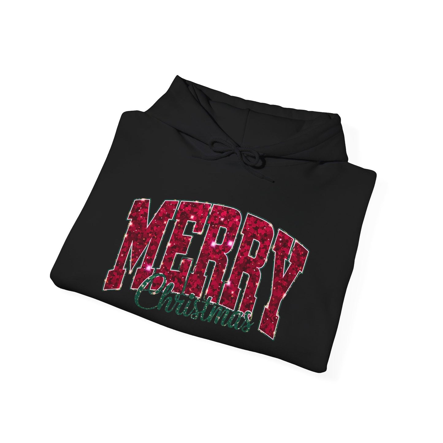 Merry Christmas Plaid Hoodie — Cozy Holiday Sweatshirt