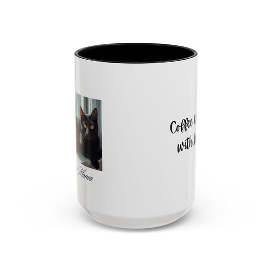 Coffee & Cats Lover Mug, Cat Mom Gift, Pet Owner Coffee Cup, Unique Cat Mug, Personalized Coffee Mug