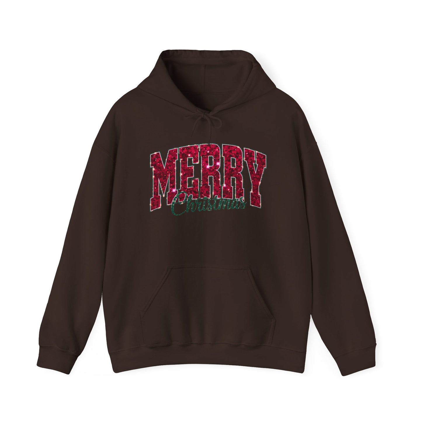 Merry Christmas Plaid Hoodie — Cozy Holiday Sweatshirt